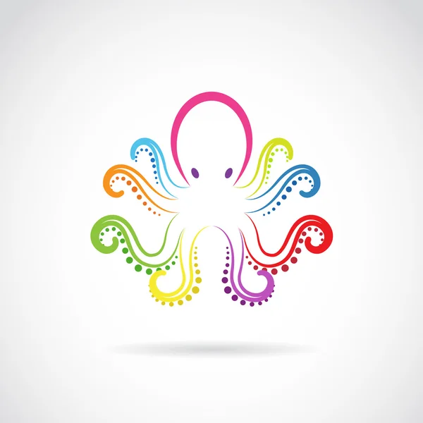 Vectorafbeelding van een octopus ontwerp op witte achtergrond. — Stockvector