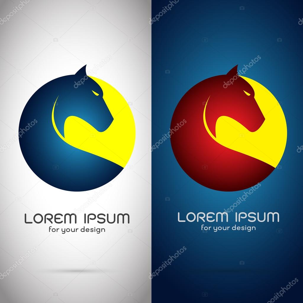 Vector image of an tiger design on white background and blue background