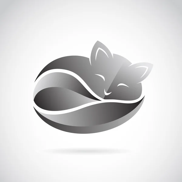 Imagen vectorial de un diseño de gato sobre fondo blanco. — Vector de stock