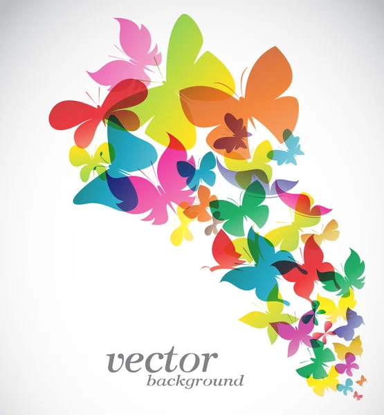 Schmetterling-Design auf weißem Hintergrund - Vector Illustration — Stockvektor