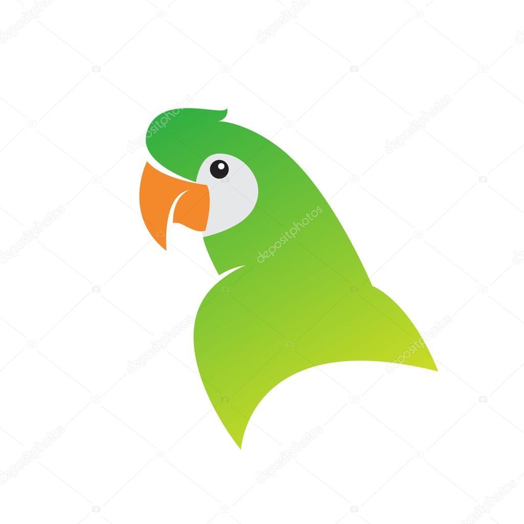 Vector image of an parrot designs on white background