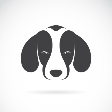 Beyaz arkaplanda bir köpek köpeğinin vektör görüntüsü
