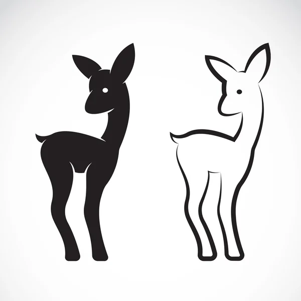 Imagen vectorial del ciervo sobre fondo blanco — Vector de stock