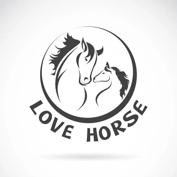 Immagine vettoriale di un disegno testa di cavallo su sfondo bianco — Vettoriale Stock