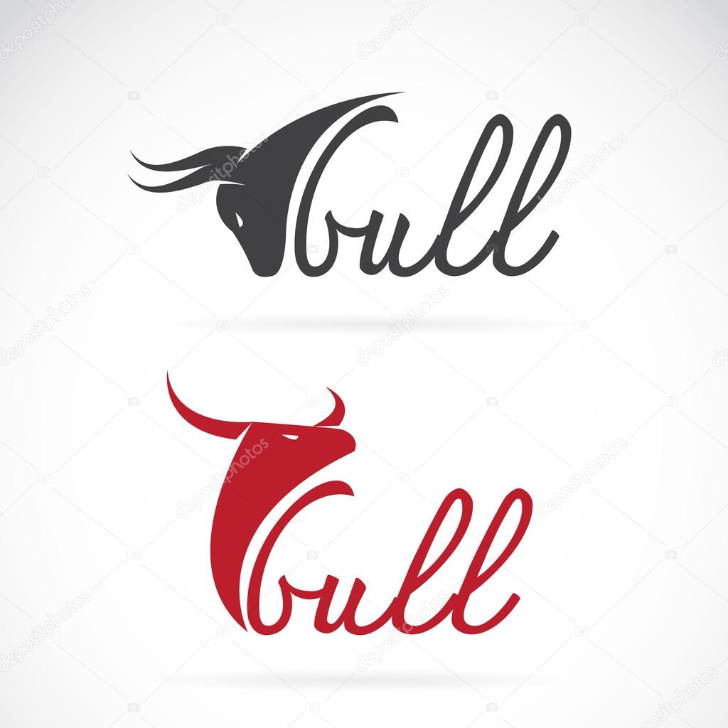 Vector design bull is text on a white background.