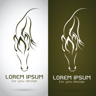 Vektör görüntü bir at tasarım beyaz arka plan ve kahverengi ba