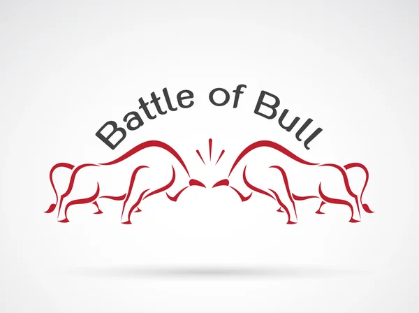 Imagem vetorial de uma luta de touro no fundo branco, Logo, Símbolo — Vetor de Stock