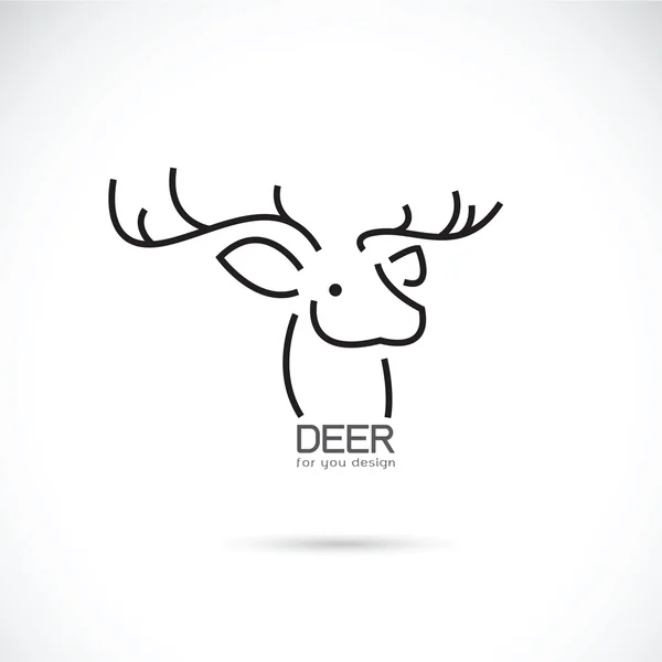 Vector image of an deer head design on a white background — Stock Vector