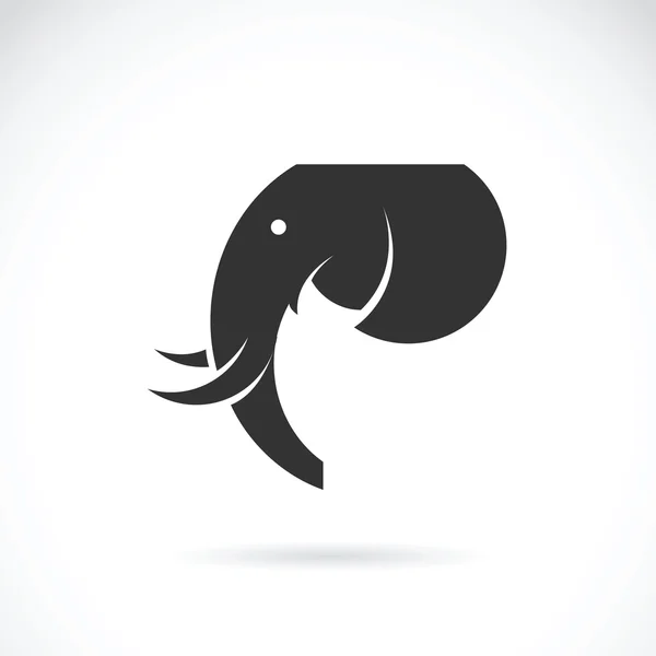 Vektorbild eines Elefantenkopfdesigns auf weißem Hintergrund — Stockvektor