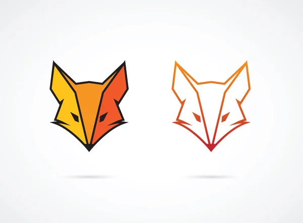 Imagen vectorial de un diseño de cara de zorro sobre fondo blanco — Vector de stock