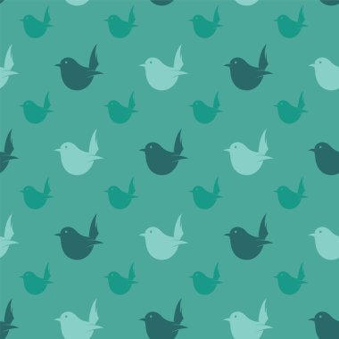 Kuş vektör arka plan sanat tasarlamak kumaş ve dekor. Sorunsuz