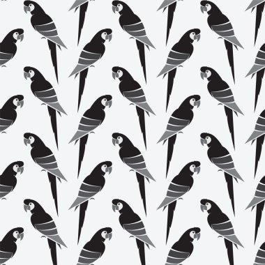 Papağan vektör arka plan sanat tasarlamak kumaş ve dekor. Seamle