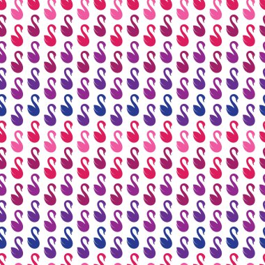 Kuğu vektör arka plan sanat tasarlamak kumaş ve dekor. Sorunsuz