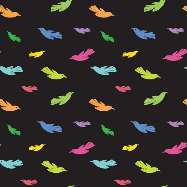 Bird vector art background design for fabric and decor. Seamless — Stock Vector