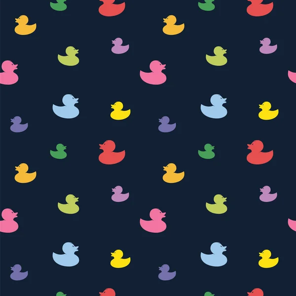 Duck Vector Art Hintergrunddesign für Stoff und Dekor. nahtlos — Stockvektor