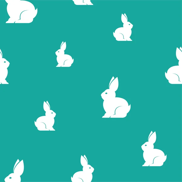 Rabbit vector art background design for fabric and decor. Seamle — Stock Vector