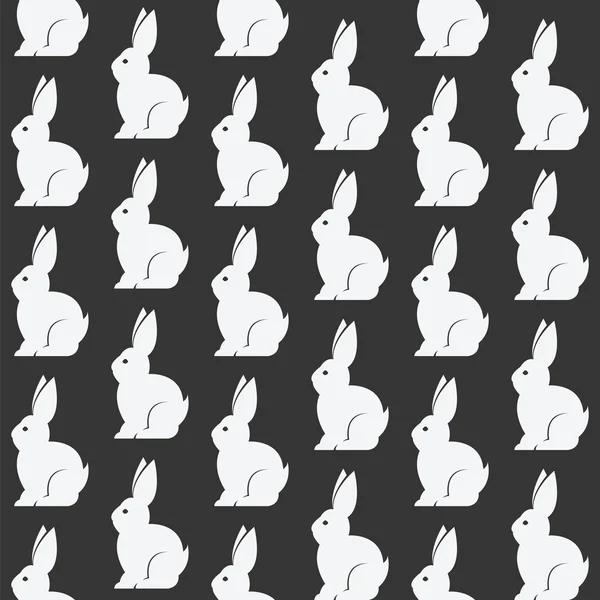 Rabbit vector art background design for fabric and decor. Seamle — Stock Vector