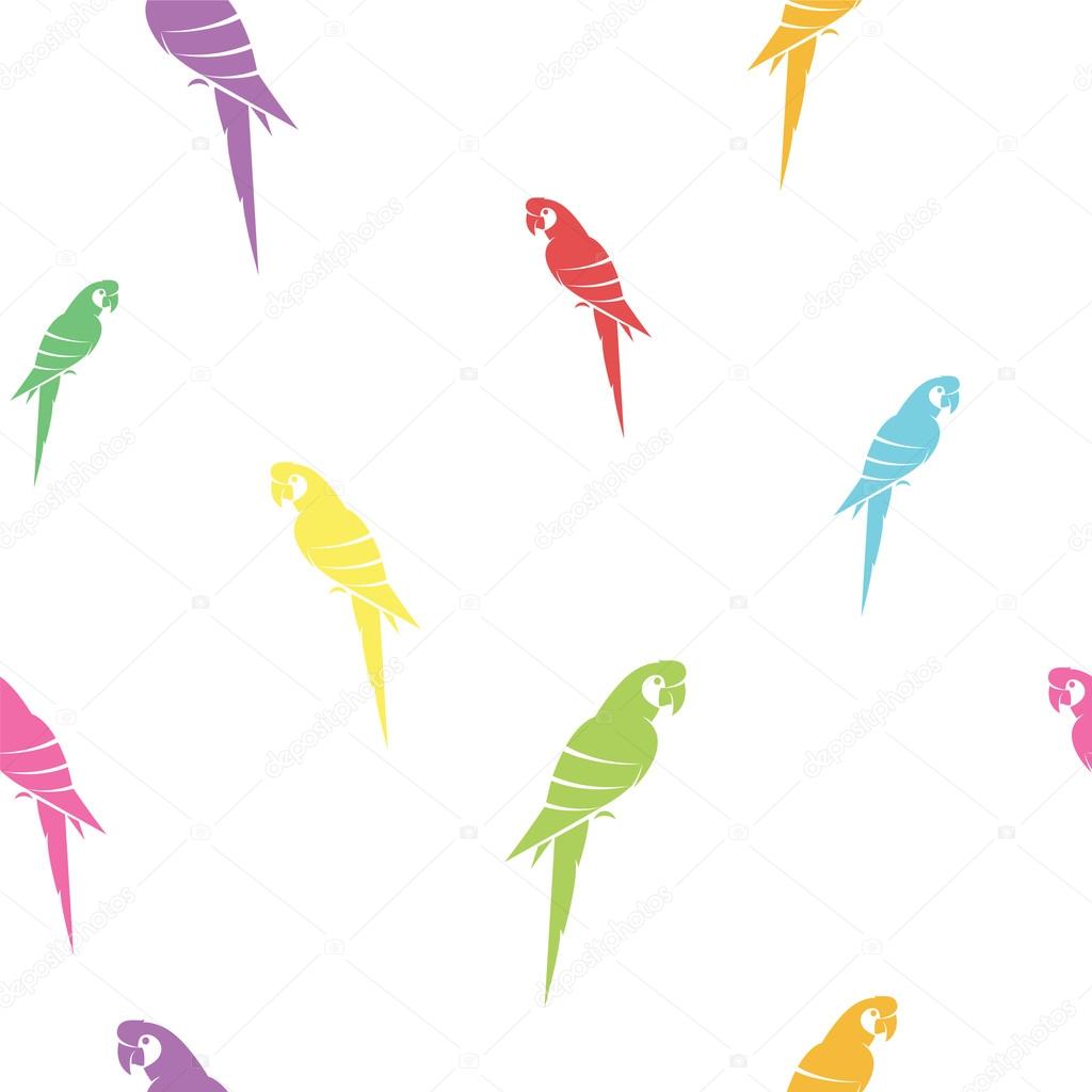 Parrot vector art background design for fabric and decor. Seamle