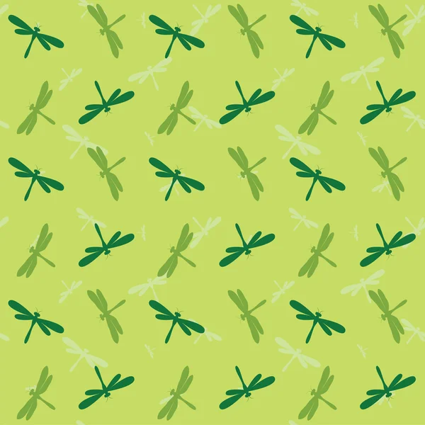 Dragonfly vector kunst achtergrondontwerp voor stof en decor. Zee — Stockvector