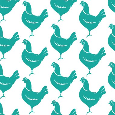 Tavuk vektör arka plan sanat tasarlamak kumaş ve dekor. Sorunsuz 
