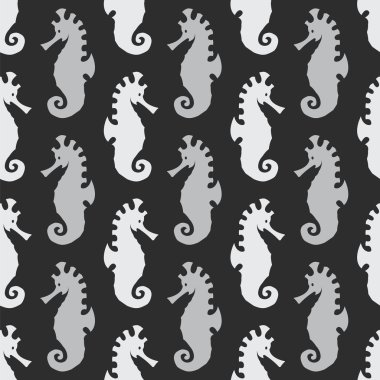 Deniz atı vektör arka plan sanat tasarlamak kumaş ve dekor. Deniz