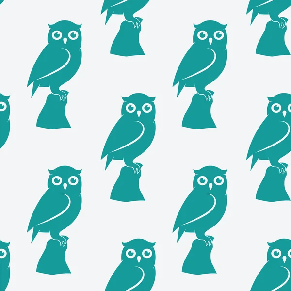 Owl vector art background design for fabric and decor. Seamless — Stock Vector