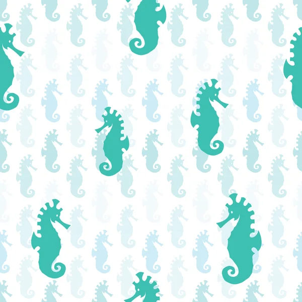 Sea horse vector art background design for fabric and decor. Sea — Stock Vector