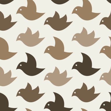 Kuş vektör arka plan sanat tasarlamak kumaş ve dekor. Sorunsuz