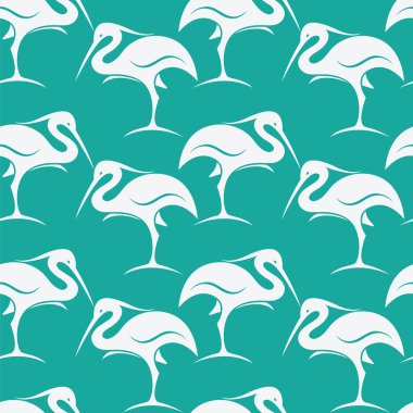 Leylek vektör arka plan sanat tasarlamak kumaş ve dekor. Seamles