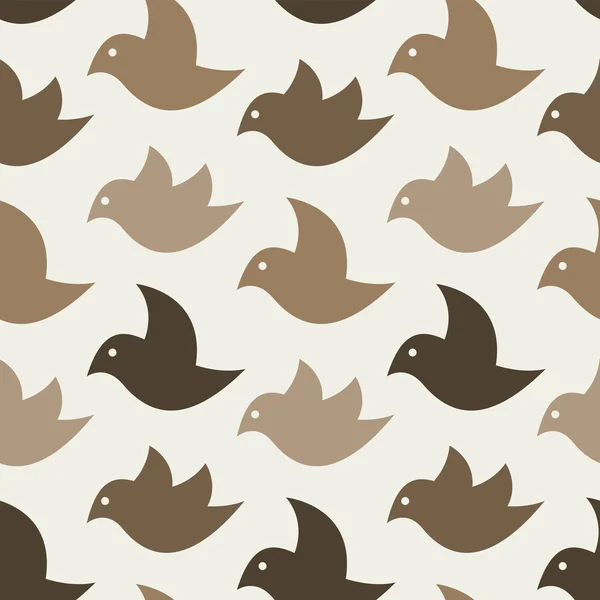 Diseño de fondo de arte de vector de aves para tela y decoración. Sin costuras — Archivo Imágenes Vectoriales