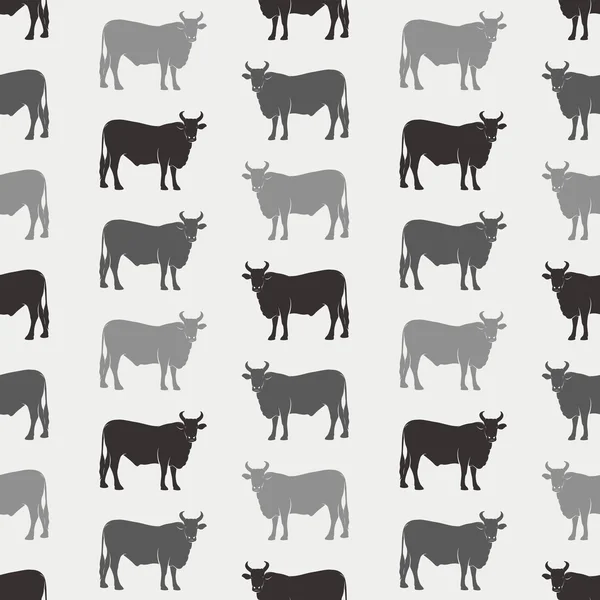 Vache vecteur art fond design pour tissu et décor. Sans couture — Image vectorielle