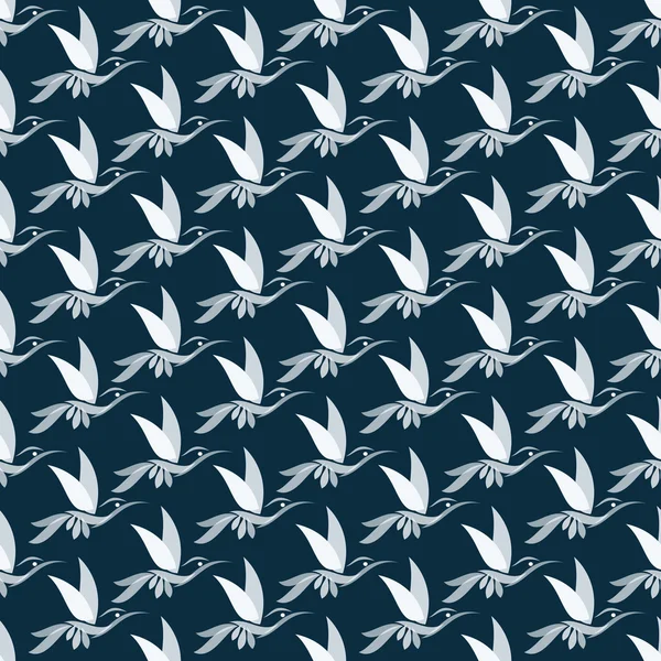 Kolibri-Vektorkunst Hintergrunddesign für Stoff und Dekor. s — Stockvektor