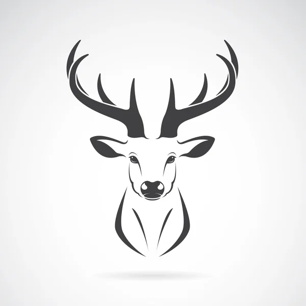Imagen vectorial de un diseño de cabeza de ciervo sobre fondo blanco — Archivo Imágenes Vectoriales