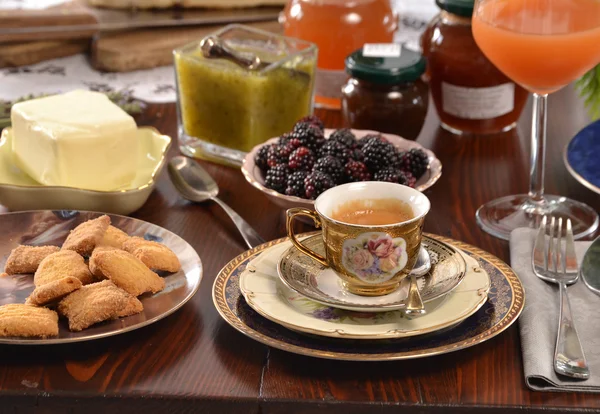 Sano mix colazione con caffè — Foto Stock