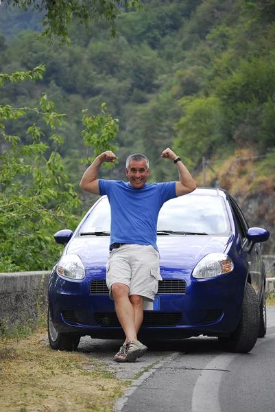 Car rental happy tourist. — Stock Photo, Image