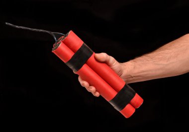 Dinamit bir sopa tutan