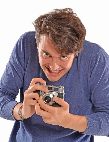 Paparazzi celebración de la cámara . — Foto de Stock