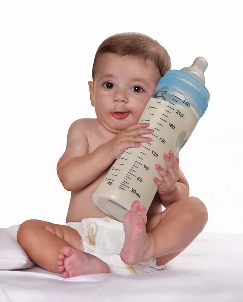 Melkachtig Babyfles — Stockfoto