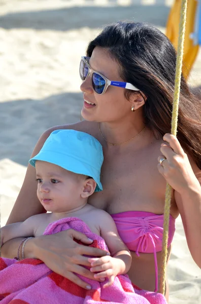 Young woman with her baby boy — Stock Photo, Image