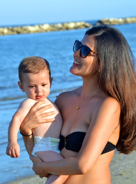 Young woman with her baby boy — Stock Photo, Image