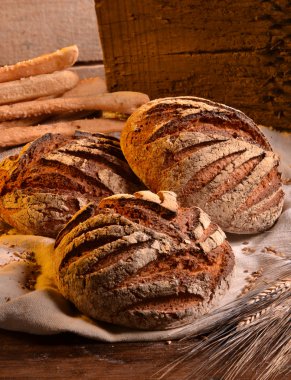 Rustik ekmek ve buğday