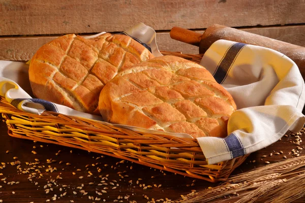 Foccacia Italiaans brood — Stockfoto