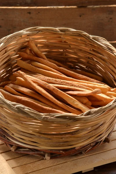 Palitos de pan fresco Grissini —  Fotos de Stock