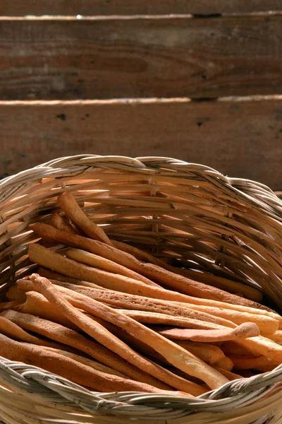 Grissini. palitos de pão frescos — Fotografia de Stock