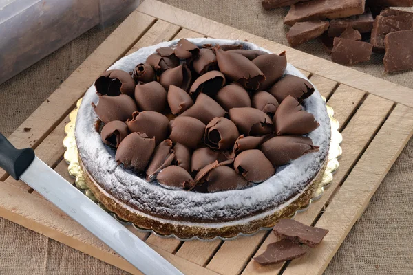 Pastel de chocolate negro —  Fotos de Stock