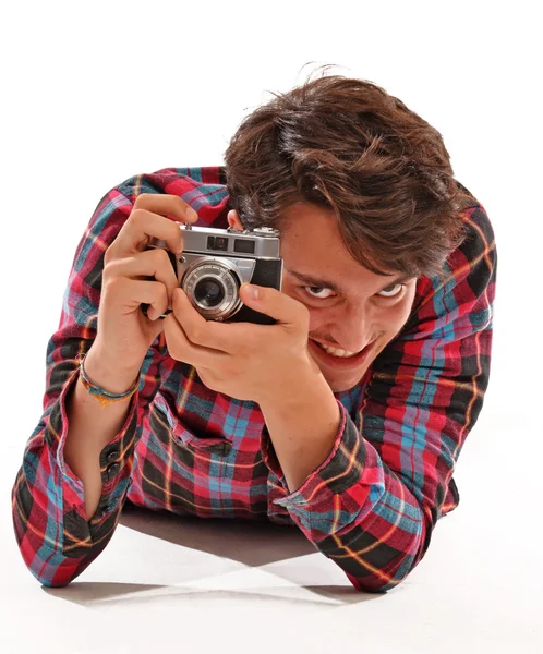 Fotograaf maakt foto. — Stockfoto