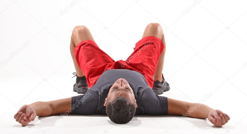 Exhausted athletic man