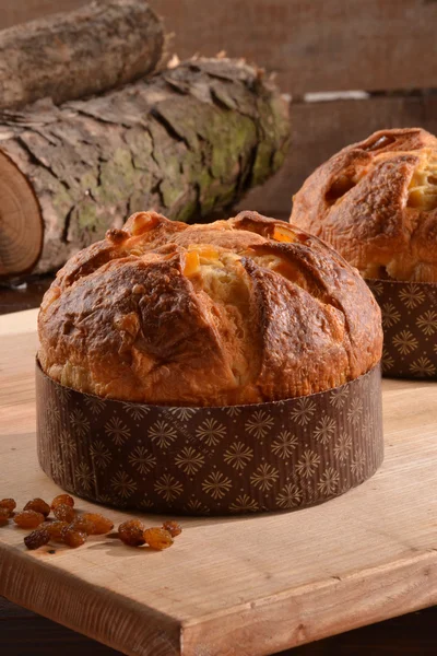 Ψωμί Panettone και συστατικά — Φωτογραφία Αρχείου