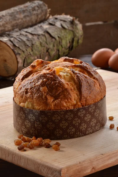 Ψωμί Panettone και συστατικά — Φωτογραφία Αρχείου