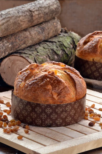 Panettone bröd och ingredienser — Stockfoto